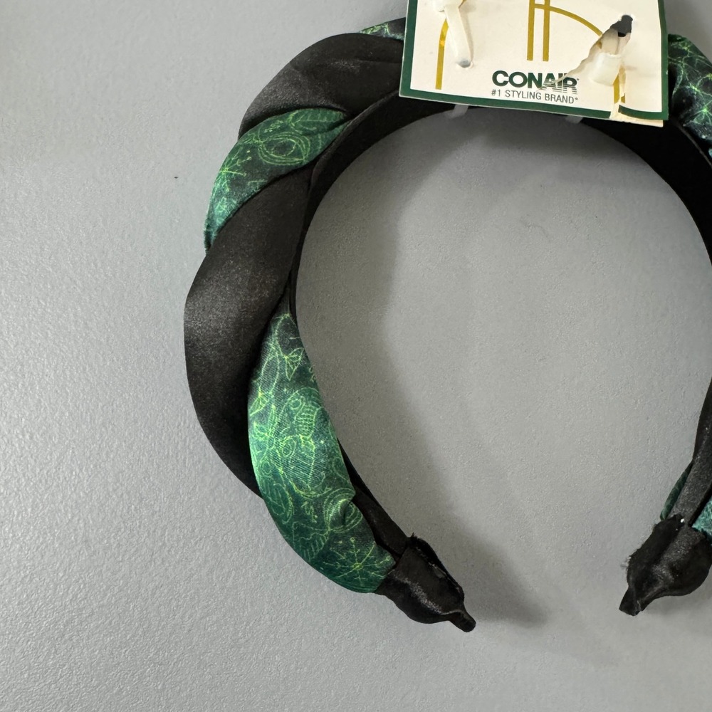 Wicked Elphaba Spa Satin Headband Conair Twisted Braid Black Green  Accessory - Picture 5 of 9